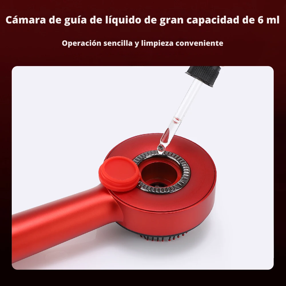 Peine Masajeador de Cabello con Luz Roja Eléctrica | Fortalecedor & Reductor de Caída