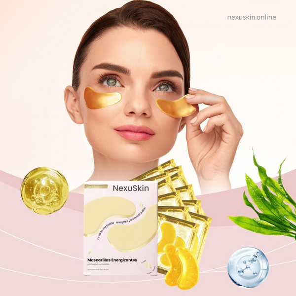 Máscara de Ojos de Oro 24K - Anti-Ojeras, Reafirmante e Hidratante (6 Piezas)
