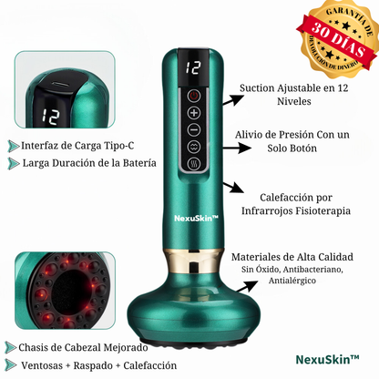 NexuSkin™ Professional Electric Massager – Gua Sha and Vacuum Therapy for Relaxation and Cellulite Reduction